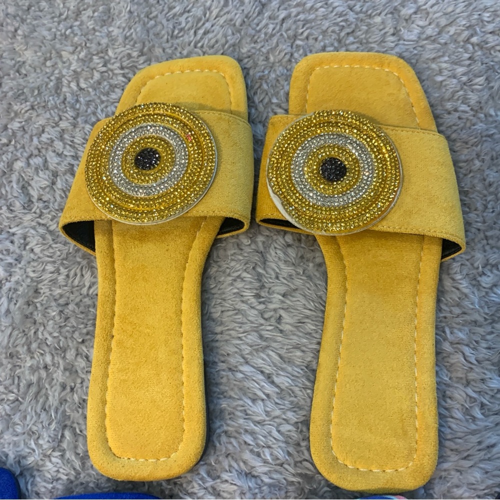 Girls Colorful Slide Sandals Set - Picture 4 of 13
